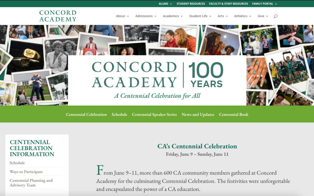 Concord Academy’s Centennial Celebration